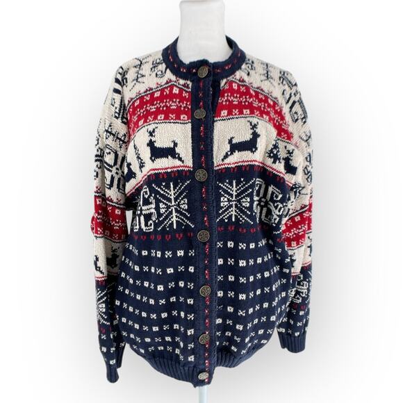 Woolrich Red and Blue Patterned Cardigan - Picture 5 of 10